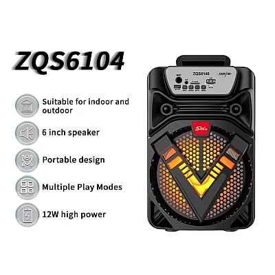 Boxa Karaoke portabila ZQS 6140 cu maner de transport Boxa Karaoke portabila ZQS 6140 cu maner de transport