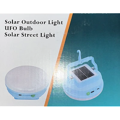 Lampa solara UFO rotunda de exterior cu carlig Lampa solara UFO rotunda de exterior cu carlig