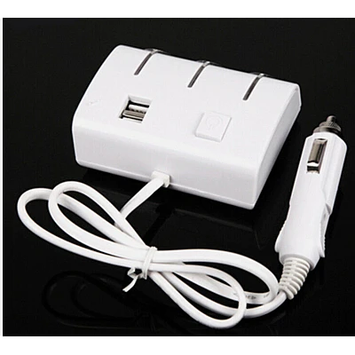 Priza Bricheta Auto Cu 3 Iesiri + 2 USB-uri Pentru Alimentare Dispozitive Alb Priza Bricheta Auto Cu 3 Iesiri + 2 USB-uri Pentru Alimentare Dispozitive Alb