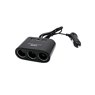 Priza auto 3 cai si USB 120W Olesson 1653 Priza auto 3 cai si USB 120W Olesson 1653