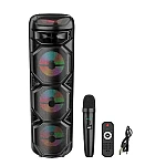 Boxa portabila Bluetooth cu 3 Difuzoare ZQS8301 Telecomanda si Microfon