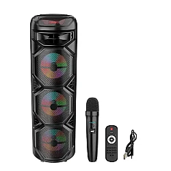 Boxa portabila Bluetooth cu 3 Difuzoare ZQS8301 Telecomanda si Microfon