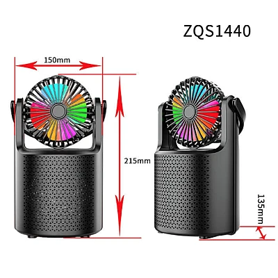 Boxa portabila cu bluetooth ZQS1440 si mini ventilator Boxa portabila cu bluetooth ZQS1440 si mini ventilator