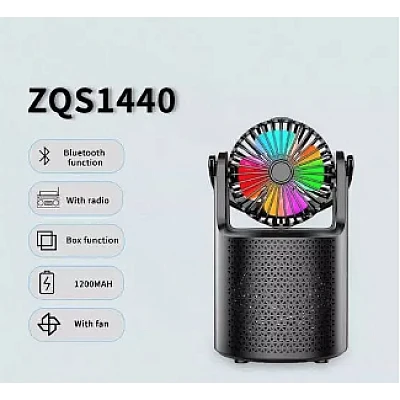 Boxa portabila cu bluetooth ZQS1440 si mini ventilator Boxa portabila cu bluetooth ZQS1440 si mini ventilator