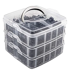  Set 620 piese cleme clipsuri si pini fixare auto plastic