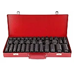 Set trusa chei tubulare impact lungi 1/2 cu 35 piese 8-32mm intarite pistol impact 