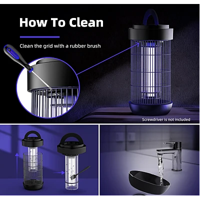 Lampa portabila UV anti tantari Bug Zapper Lampa portabila UV anti tantari Bug Zapper