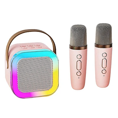 Set 2 Microfoane Karaoke cu boxa portabila K12 Set 2 Microfoane Karaoke cu boxa portabila K12