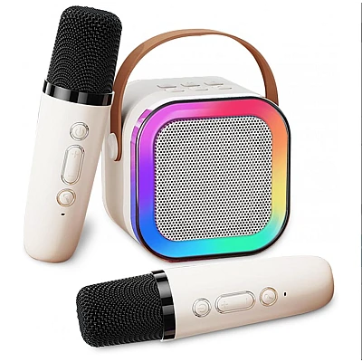Set 2 Microfoane Karaoke cu boxa portabila K12 Set 2 Microfoane Karaoke cu boxa portabila K12