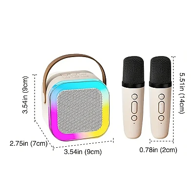 Set 2 Microfoane Karaoke cu boxa portabila K12 Set 2 Microfoane Karaoke cu boxa portabila K12