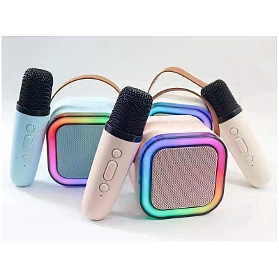 Set 2 Microfoane Karaoke cu boxa portabila K12 Set 2 Microfoane Karaoke cu boxa portabila K12