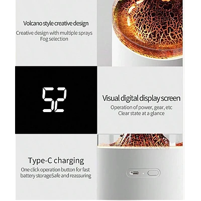Mini umidificator aromaterapie VULCAN cu display Mini umidificator aromaterapie VULCAN cu display