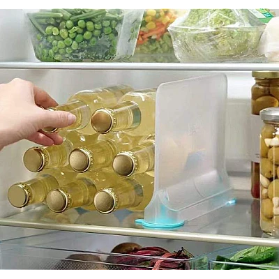 Separator pentru frigider 15.5 x 5.5 x 20.5 cm Transparent/ Albastru Separator pentru frigider 15.5 x 5.5 x 20.5 cm Transparent/ Albastru
