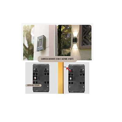 Set 4 lampi solare cu LED bidirectional sus jos Set 4 lampi solare cu LED bidirectional sus jos