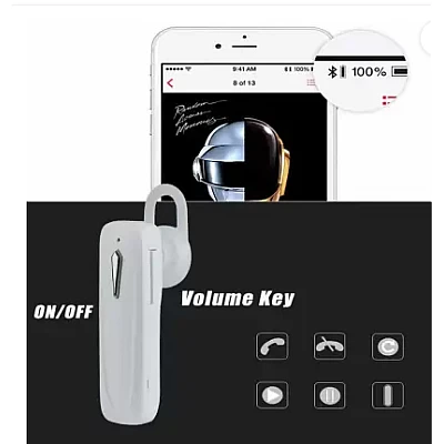 Casca bluetooth cu microfon Alb Casca bluetooth cu microfon Alb