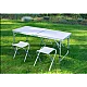 Set Masa plianta pentru camping gradina cu 4 scaune alb Set Masa plianta pentru camping gradina cu 4 scaune alb
