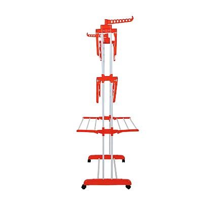 Uscator de rufe vertical pliabil cu suport de umerase Portocaliu Uscator de rufe vertical pliabil cu suport de umerase Portocaliu