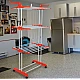Uscator de rufe vertical pliabil cu suport de umerase Portocaliu Uscator de rufe vertical pliabil cu suport de umerase Portocaliu