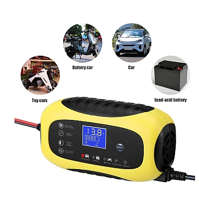 Incarcator baterie auto 12V 8A Galben Incarcator baterie auto 12V 8A Galben