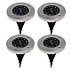 Set 4 Lampi Solare metalice Argintii de Gradina Tip Spot cu 8 Leduri Set 4 Lampi Solare metalice Argintii de Gradina Tip Spot cu 8 Leduri