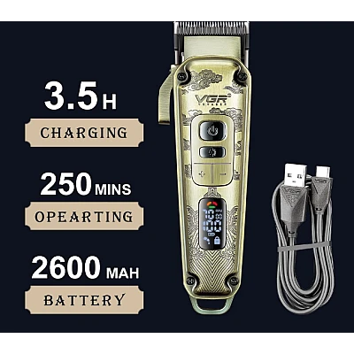 Aparat de tuns cu carcasa metalica premium VGR V 005 Afisaj LED
