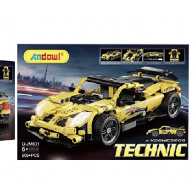 Set de constructie masina pentru copii Andowl JM801 cu 509 piese Set de constructie masina pentru copii Andowl JM801 cu 509 piese