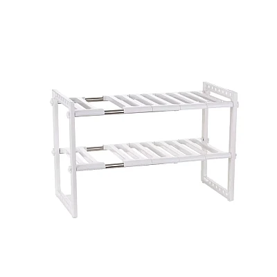 Etajera ajustabila cu doua rafturi de pus sub chiuveta 50 pana la 70 cm Etajera ajustabila cu doua rafturi de pus sub chiuveta 50 pana la 70 cm