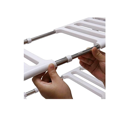 Etajera ajustabila cu doua rafturi de pus sub chiuveta 50 pana la 70 cm Etajera ajustabila cu doua rafturi de pus sub chiuveta 50 pana la 70 cm