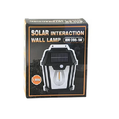 Lampa solara de perete HW 999-1W cu led inductie si senzor miscare Lampa solara de perete HW 999-1W cu led inductie si senzor miscare