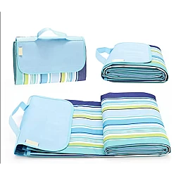 Patura de plaja/picnic tip geanta impermeabila cu dungi 130x150cm