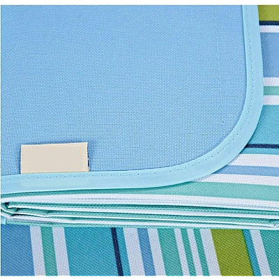 Patura de plaja/picnic tip geanta impermeabila cu dungi 130x150cm Patura de plaja/picnic tip geanta impermeabila cu dungi 130x150cm