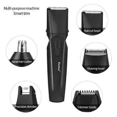 Aparat de tuns 8 in 1 Kemei KM 640 capilar si contur acumulator negru Aparat de tuns 8 in 1 Kemei KM 640 capilar si contur acumulator negru