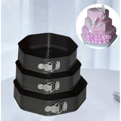 Set 3 forme pentru torturi sau prajituri model octogonal Set 3 forme pentru torturi sau prajituri model octogonal