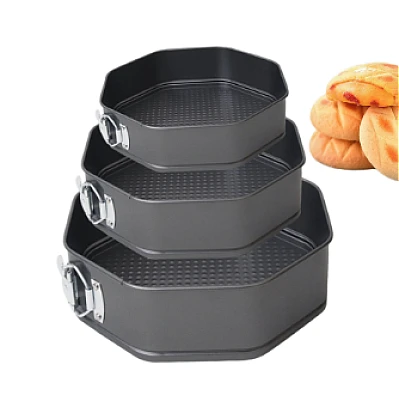Set 3 forme pentru torturi sau prajituri model octogonal Set 3 forme pentru torturi sau prajituri model octogonal