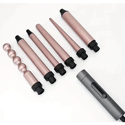 Ondulator de par 7 in 1 cu 2 Trepte temperatura Potrivit pentru parul uscat si ud Ondulator de par 7 in 1 cu 2 Trepte temperatura Potrivit pentru parul uscat si ud