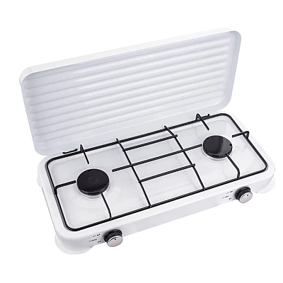 Aragaz portabil cu 2 ochiuri model 2833 alimentare butelie ALB Aragaz portabil cu 2 ochiuri model 2833 alimentare butelie ALB