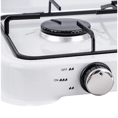 Aragaz portabil cu 2 ochiuri model 2833 alimentare butelie ALB Aragaz portabil cu 2 ochiuri model 2833 alimentare butelie ALB