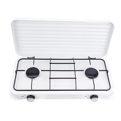 Aragaz portabil cu 2 ochiuri model 2833 alimentare butelie ALB Aragaz portabil cu 2 ochiuri model 2833 alimentare butelie ALB