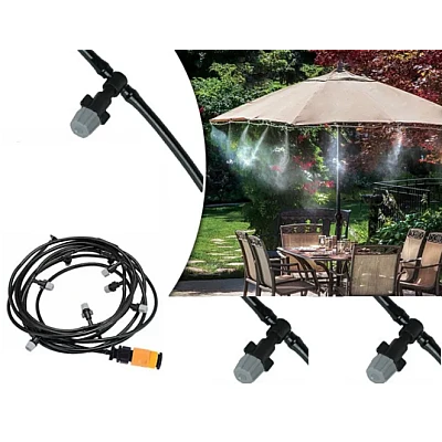 Kit racire terasa cu vapori de apa furtun de 10 m si 10 de duze
