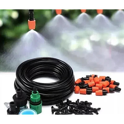 Kit racire terasa cu vapori de apa furtun de 10 m si 10 de duze