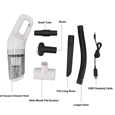Aspirator ALB de mana JB-168 portabil silentios aspiratie puternica cu Usb 120W Alb Aspirator ALB de mana JB-168 portabil silentios aspiratie puternica cu Usb 120W Alb