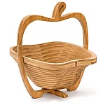 Cos de fructe pliabil in forma de mar din bambus