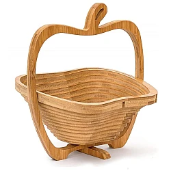 Cos de fructe pliabil in forma de mar din bambus