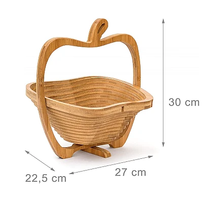 Cos de fructe pliabil in forma de mar din bambus Cos de fructe pliabil in forma de mar din bambus