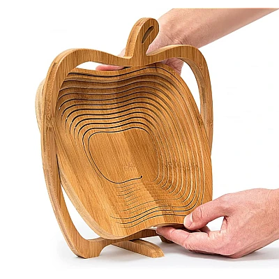 Cos de fructe pliabil in forma de mar din bambus Cos de fructe pliabil in forma de mar din bambus