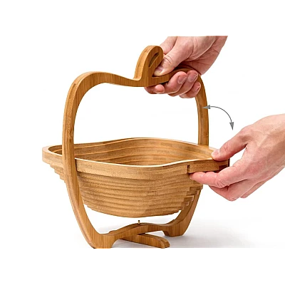 Cos de fructe pliabil in forma de mar din bambus Cos de fructe pliabil in forma de mar din bambus