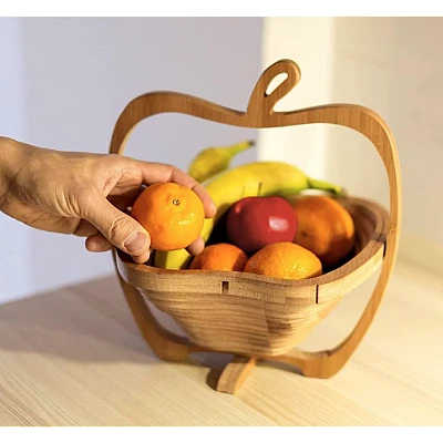Cos de fructe pliabil in forma de mar din bambus Cos de fructe pliabil in forma de mar din bambus