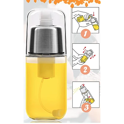 Pulverizator spray pentru ulei din sticla, reutilizabil 180 ml Pulverizator spray pentru ulei din sticla, reutilizabil 180 ml