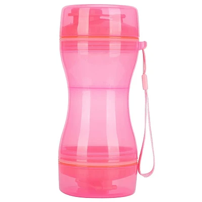 Sticla portabila de apa pentru animale de companie 2 in 1 Sticla portabila de apa pentru animale de companie 2 in 1