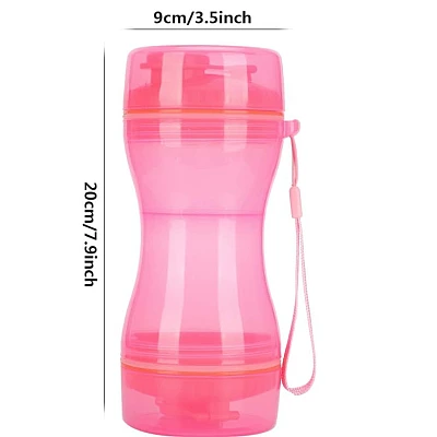 Sticla portabila de apa pentru animale de companie 2 in 1 Sticla portabila de apa pentru animale de companie 2 in 1